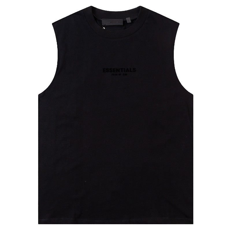 FEAR OF GOD Flocking small letter print Sleeveless T-Shirts