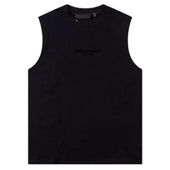 FEAR OF GOD Flocking small letter print Sleeveless T-Shirts