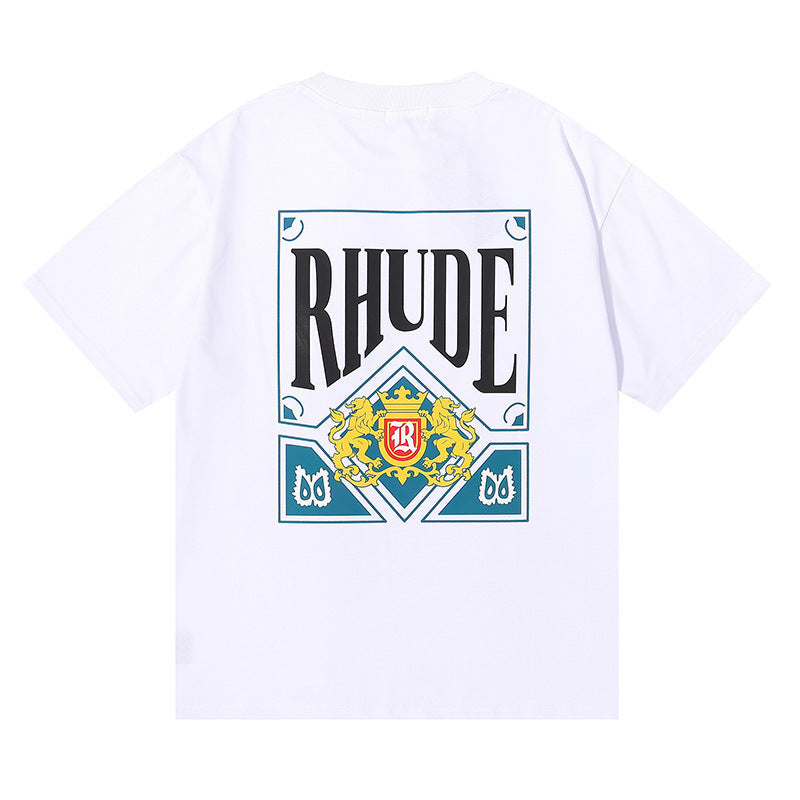 RHUDE Micro Logo Poker Card Printing T-Shirt