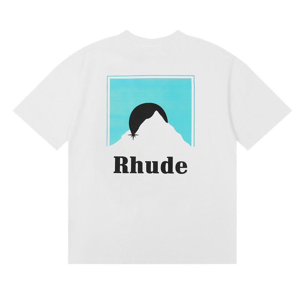 RHUDE Sunset Classic Letter Print T-Shirt