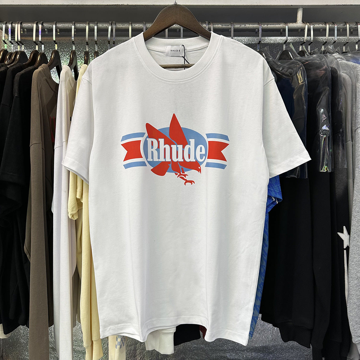 RHUDE Chevron Eagle cotton T-shirt