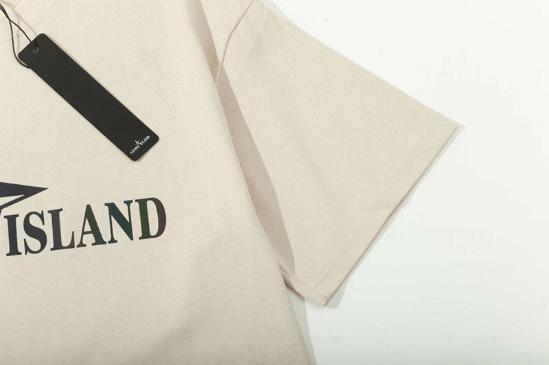 STONE ISLAND Cotton Logo Print T-Shirt