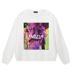 Purple Brand Logo Printed Sweatshirts